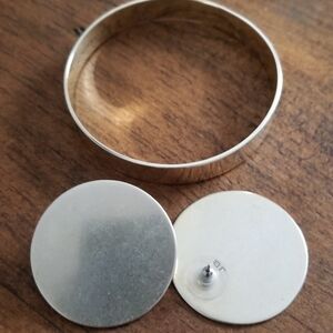 Jenny Bird Silver-Tone Bracelet And Earrings